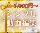 シンプルな動画編集3,000円～行います 「可愛い」から「クール」「ビジネス」まで！伝わる動画編集 イメージ1