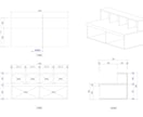 DIYの家具等の図面をかきます DIYの家具図のイメージ図を正確な寸法の拾い出しに!! イメージ1