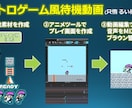 高解像度からSDまでドット絵制作します アニメ対応可！配信待機動画〜ゲーム用キャラチップまで作れます イメージ7