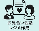 お見合い会話レジメ作成AIツールお渡しします 沈黙不安を減らす会話準備を作成するためのプロンプト イメージ1