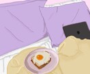 ロマンティックでお洒落なSNSアイコン作成致します 食べ物や動物などポップ、パステル調のイラストが得意です イメージ5
