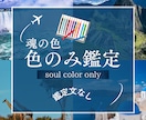 あなたの写真を見て魂の色が何色かをお伝えします 色のみのお伝え☆生まれながらの魂の色を身に着けて運気アップ イメージ1