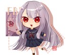 表情3種付き★キュルンと可愛いミニキャラ描きます 目を引くミニキャラ作成します。アイコンや配信、スタンプに！ イメージ1