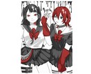 かわいい・かっこいい女の子のイラスト描きます 【サブカル】【セーラー服】【萌え】【闇】 イメージ2