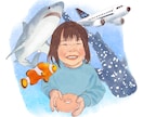 何年後も見返せる優しいタッチの似顔絵をお描きします お子様の成長記録をアイコンや贈り物で笑顔溢れる毎日に◎ イメージ1