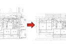 CAD図面 間取 作成 作図 トレースします 安心スピード対応 手書き図面を見やすい綺麗な図面に！ イメージ5