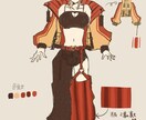 貴方のお着替えデザインします 三面図対応可！創作キャラやV活動者向け衣装制作です イメージ5
