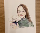 送料込み！手描き水彩原画を2Lサイズで届けます 家族の記念日や大切な方へのプレゼント、ペットとの思い出に！ イメージ6