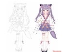 簡単な立ち絵を描きます IRIAMなどのパーツ分け無しの配信にお使いください！ イメージ2