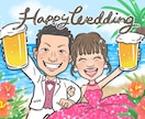 大切な記念日に！ウェルカムボードお描きします 想い出に残る似顔絵をお届け致します！ イメージ1