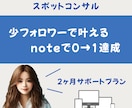 少フォロワーでもnote収益化できるサポートします 運用2ヶ月目に1万円目指せます イメージ1