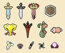 商用利用OK 武器・アイテムデザイン描きます ゲームにも使えるポップな武器・アイテムのイラストを描きます！ イメージ1