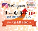 インスタのリール再生回数拡散して2000増やします 【保証付】Instagram/リール再生回数/世界中拡散 イメージ1