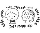 結婚式ツール用イラスト制作します ウエルカムボードなど！2人の大切な日を可愛いイラストで演出！ イメージ2