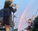 実写の風景にキャラクターを描きます いつもの景色が、特別な1枚に変わります イメージ2