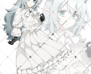 アニメ絵柄で可愛いパキパキのイラスト描きます 髪や衣装の動き、表情にこだわりを持っています！ イメージ7