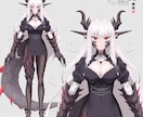 女性キャラのオリジナル立ち絵を制作いたします Live2Dパーツ分け・三面図制作も対応できます！ イメージ1