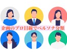 企画のプロ目線でペルソナ分類します 年間300以上企画しているプロのリサーチ能力で市場分析 イメージ1