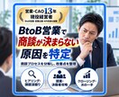 現役経営者がBtoB商談の課題を特定します 商談はあるのに決まらない。その原因を30分で特定 イメージ1