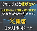 自然体で売れるX運用のコンセプトや集客を設計します 大企業のマーケティング理論でX運用をマンツーマンでサポート イメージ1