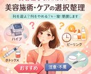 美容迷子向け/あなたに合う美容ケアを整理します 情報が多すぎて決められない人のための、美容の選択サービスです イメージ1