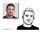 名刺にオススメ! ゆる〜いモノクロ似顔絵作成します 拡大縮小時に劣化のない、ベクターファイル形式でお届け イメージ6