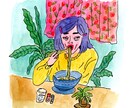 アンニュイで個性的なイラスト制作します 挿絵やグッズ、表紙、ロゴなどに イメージ8