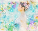 ふんわり優しい❤︎水彩画風似顔絵お作りいたします デジタルデータ納品♡A4サイズプリントプレゼント*ᴗ ᴗ)⁾ イメージ1