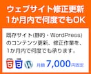 ウェブサイト修正・更新 1か月内で何度でも承ります 既存サイトの更新、修正作業を、1か月内で何度でも承ります イメージ1