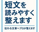 文章を整えて読みやすくします｜添削します 初めての方でも安心｜細かく丁寧に添削します イメージ1