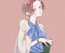 ふんわりおしゃれな女性SNSアイコンを描きます 女性の表情、仕草、ファッション、髪型にこだわったイラスト制作 イメージ4