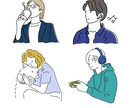 写真からシンプルな線画イラスト作成します カラーもOK！SNSアイコンや挿絵などに利用可能 イメージ3