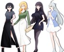 TRPG、ゲーム用の立ち絵お描きします アニメ塗り+ブラシ塗りな立ち絵制作 イメージ4
