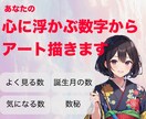 世界にひとつ【あなたの数字】で絵を描きます あなたの心に浮かんだ数字からアートにします✨待ち受け◎ イメージ9
