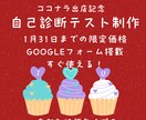 集客導線つき自己診断作ります ココナラ初出品記念価格｜2026/1/31まで イメージ1