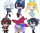 商用OK／追加料金なし！！体型選べるSD制作します SNS・配信・グッズに♪あなたのキャラを可愛くミニキャラ化！ イメージ8