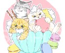 動物･ペット×お菓子イラスト☆かわいく描きます 犬･猫･鳥どんな子でも･商用利用オプション有･ラフまで無料 イメージ5