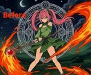 炎・ネオン・エフェクト！劇的魔法レタッチをします 歌い手サムネイル/ソシャゲ風/ラグジュアリー/ロゴ/炎と光を イメージ2