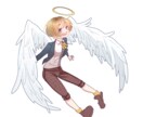 キャラクターの立ち絵描きます キャラクターの立ち絵を透過、背景(ワンカラー)でお渡しします イメージ1