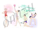 新体操のイラストをお描きします ご本人様やお友達等のお写真をもとに制作致します！ イメージ2