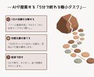完璧主義を破壊！AIで副業0→1突破を伴走します 1日5分の極小タスクで「動けない呪い」を強制解除します！ イメージ3