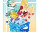 Vtuber・グッズ・配信向けSDイラスト描きます SDヴィネットイラスト対応可！！高速納品！！ イメージ3