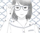 少女漫画タッチのアイコン作成します 少女漫画風の絵やモノクロ絵が好きな人に！ イメージ3