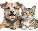 ペットの似顔絵イラスト|水彩画風の似顔絵にします 2日以内納品｜イラスト｜似顔絵｜水彩画｜プレゼント イメージ2