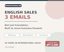 製造業向け英文営業メールを3通作成します 海外営業40年。交渉意図まで伝わる英文を作成 イメージ1