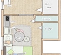手描きの平面図、間取り図作成します やわらかいタッチで唯一無二の間取り図描きます イメージ3