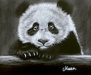 黒紙に白色鉛筆でリアルな絵を描きます 他にはない黒紙に白色鉛筆だけでリアルな質感で絵を描きます イメージ4