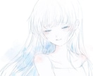 歌ってみたイラスト、動画用サムネを制作します 背景なし、白を活かして水彩で優しく、あなたの青で描きます イメージ6