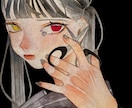唯一無二の水彩画で女の子を描きます 現役美大生が水彩でサムネ映え間違いナシの絵を描きます！ イメージ1