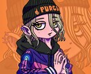 ポップでかっこかわいい似顔絵をお描きします SNSのアイコンや動画の素材等に！ イメージ5